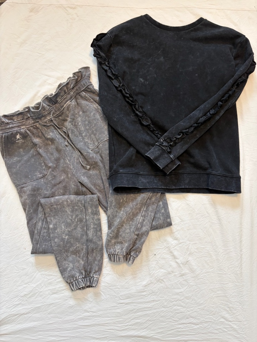 Kangol Blue Pullover with Gray Mineral-Wash Joggers